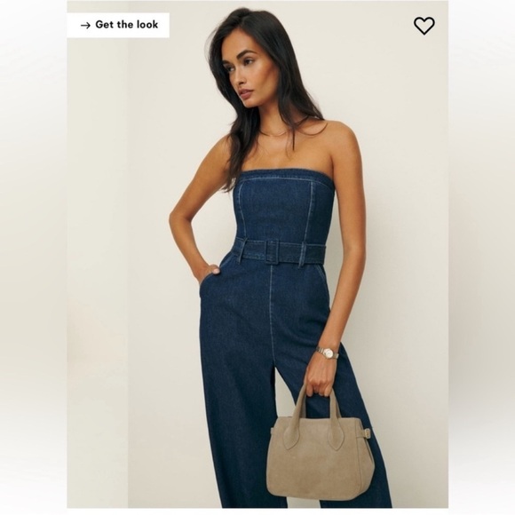 Reformation Eva Denim Jumpsuit NWT - Picture 3 of 5